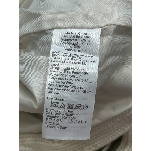 NWOT Madewell Womens Safari Khaki Striped Lined Tweed Button-Front Jacket Size S - Picture 6 of 10